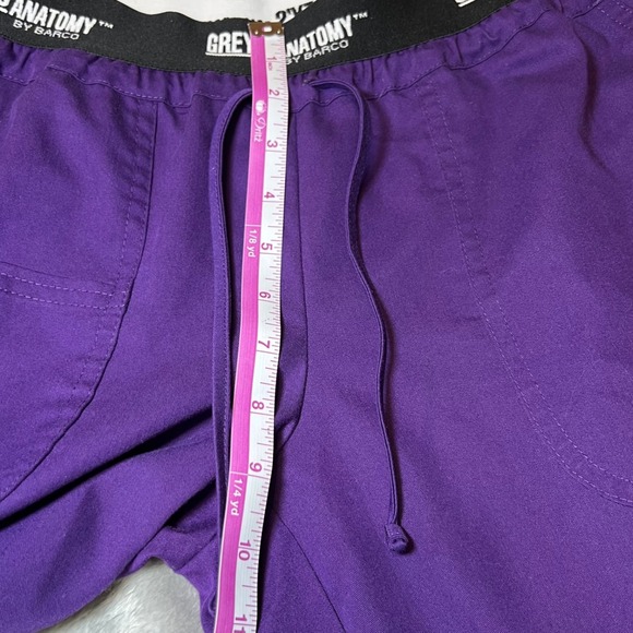Greys Anatomy Active Scrub Pants Womens SP Purple Drawstring Waist Work Nursing - Picture 10 of 13